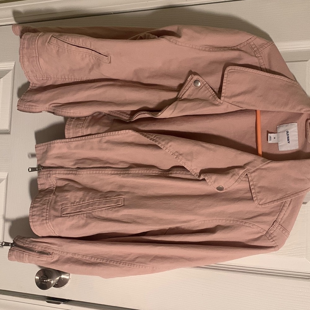 light pink old navy jacket